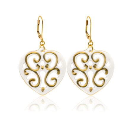 Cercei AeroWhite & Gold Heart